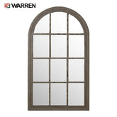 Warren Wholesale Pattern Design Wooden Window With Double Glazing Glass Oak Wood Round Arch Top Casement Window